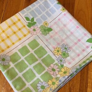 Vintage King Size Cottagecore floral gingham pillowcase, Cannon Monticello